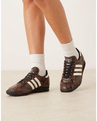 adidas Originals - Sl 72 og - baskets à imprimé serpent - marron et crème - Lyst