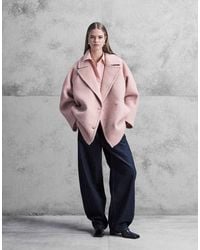 ASOS - Premium Oversized Wool Blend Pea Coat - Lyst