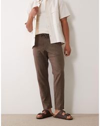 SELECTED - Pantalon en lin mélangé à cordon - Lyst