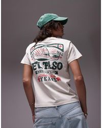 TOPSHOP - Graphic Texas El Paso Boxy Tee - Lyst
