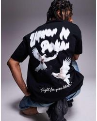 Liquor N Poker - Oversized Bird Graphic Back Print T-shirt - Lyst