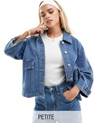 Only Petite - Boxy Denim Jacket Co-ord - Lyst