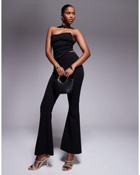 ASOS - Pantalon d'ensemble évasé en crêpe style néoprène - Lyst