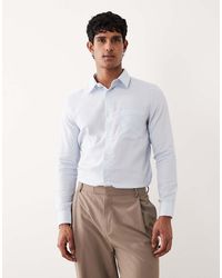 ASOS - Smart Slim Textured Easy Iron Shirt - Lyst