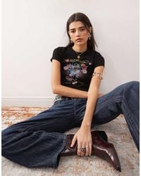 Ed Hardy - Love Is True Diamante Baby T-Shirt - Lyst