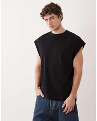 ASOS - Heavyweight Oversized Tank With Cap Sleeves - Lyst