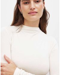 NA-KD - Soft Line Funnel Neck Long Sleeve Top - Lyst
