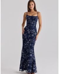 House Of Cb - Naima Hand Beaded Embellished Corset Maxi Dress - Lyst