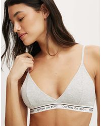 Cotton On - Branded Cotton Cross Over Bralette - Lyst