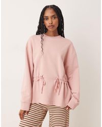 ASOS - Sweat With Ruched Bow Detail - Lyst