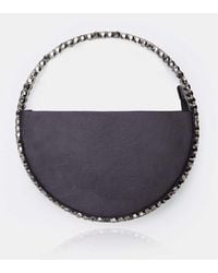 Public Desire - The Alessia Satin Circle Diamante Mini Handbag - Lyst