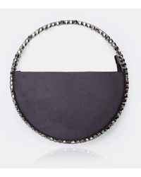 Public Desire - The Alessia Satin Circle Diamante Mini Handbag - Lyst