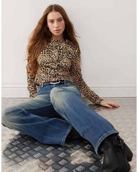 Collusion - Ribbed Leopard Print Cardigan - Lyst