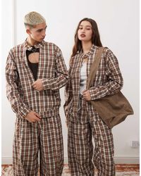 Reclaimed (vintage) - Unisex Check Print Jacket Co-ord - Lyst