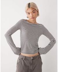 Weekday - Annie Super Soft Boat Neck Long Sleeve Top - Lyst