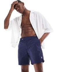Polo Ralph Lauren - Monaco Icon Logo Lux Nylon Mid Swim Shorts Classic Fit - Lyst