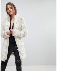 lipsy leopard wrap coat