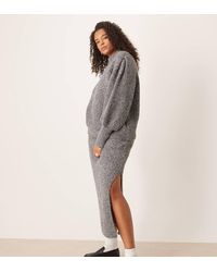 ASOS - Asos Design Curve Fluffy Maxi Skirt Co-Ord - Lyst