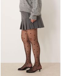 ASOS - Asos Design Curve Super Stretch Tights With Heart Design - Lyst