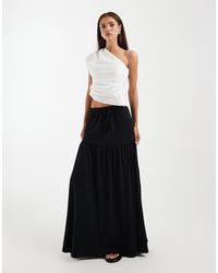 Vero Moda - Boho Maxirok Van Jersey Met Gestrikte Taille En Stroken - Lyst