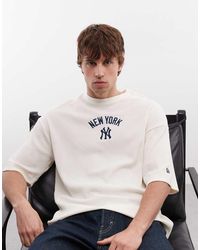 KTZ - Ny Yankees Logo Waffle Boxy Oversized T-Shirt - Lyst