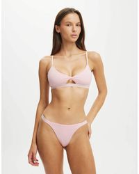 Cotton On - Branded Cotton Knot Front Bralette - Lyst