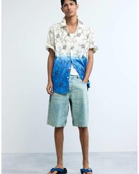 Desigual - Embroidered Ombré Shirt - Lyst