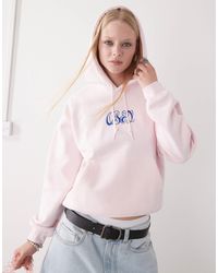 Obey - Ribbon Logo Hoodie - Lyst