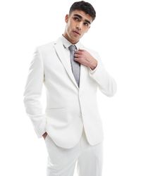 ASOS - – schmal geschnittene anzugjacke aus strukturiertem stoff - Lyst