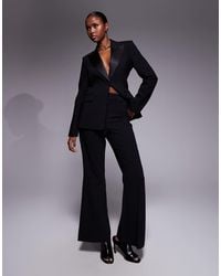 River Island - Tuxedo Style Straight Leg Trouser - Lyst