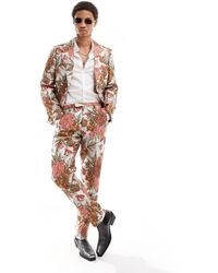 Twisted Tailor - Floral Jacquard Trouser - Lyst