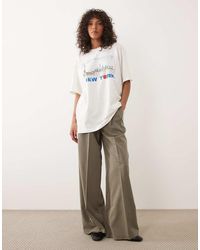 ASOS - Short Sleeve Oversized T-shirt With Scenic New York Graphic - Lyst