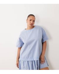 ASOS - Asos Design Curve Hybrid T-shirt Mini Dress - Lyst