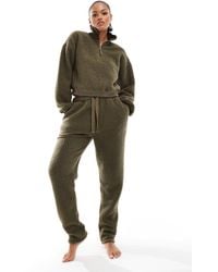 ASOS - Asos design tall - ensemble confort avec sweat à col zippé et pantalon fuselé en imitation peau - Lyst