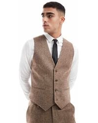 ASOS - Slim Wool Blend Suit Waistcoat - Lyst