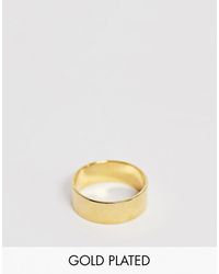 ASOS – 14-karätig vergoldeter Ring - Mettallic