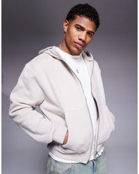 ASOS - Premium Heavyweight Boxy Oversized Zip Through Hoodie 400gsm - Lyst