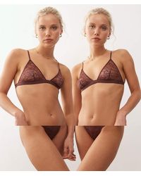 Weekday - 2-pack Lace Lingerie Thong - Lyst