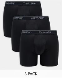 Calvin Klein - 3-pack Micro Stretch Boxer Brief With Contrast Logo Waistbands - Lyst