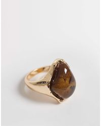 ASOS - – er ring mit tigerauge-zierstein - Lyst