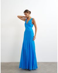 TOPSHOP - Seamed Skirt Maxi Occasion Dress - Lyst