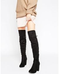truffle collection flat over knee boot
