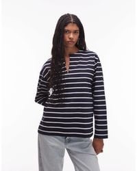 ARKET - Oversized Long Sleeve Jersey T-shirt With Open V Neck And Side Splits - Lyst