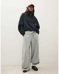 Bershka - High Neck Zip-Up Sweatshirt - Lyst