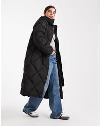 Miss Selfridge - Quilted Hooded Maxi Puffer Coat - Lyst