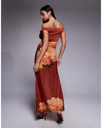ASOS Salon Embroidered Floral Maxi Dress in Pink | Lyst