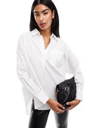 French Connection - Rhodes Poplin Shirt With Removable Back Button Detail - Lyst