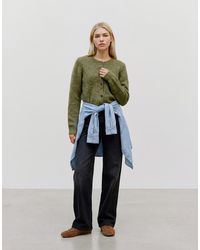 Vero Moda - Zachte Fluffy Gebreide Cardigan Met Ronde Hals - Lyst