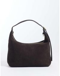 ARKET - Small Pure Suede Leather Detachable Cross Body Tote Bag - Lyst