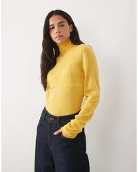 ASOS - Premium Alpaca Blend Sheer Fitted Roll Neck - Lyst